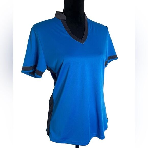 NWT CALLAWAY GOLF OPTI-DRI SUN PROTECTION POLO IN BLUE WOMENS SIZE MEDIUM - Picture 4 of 11